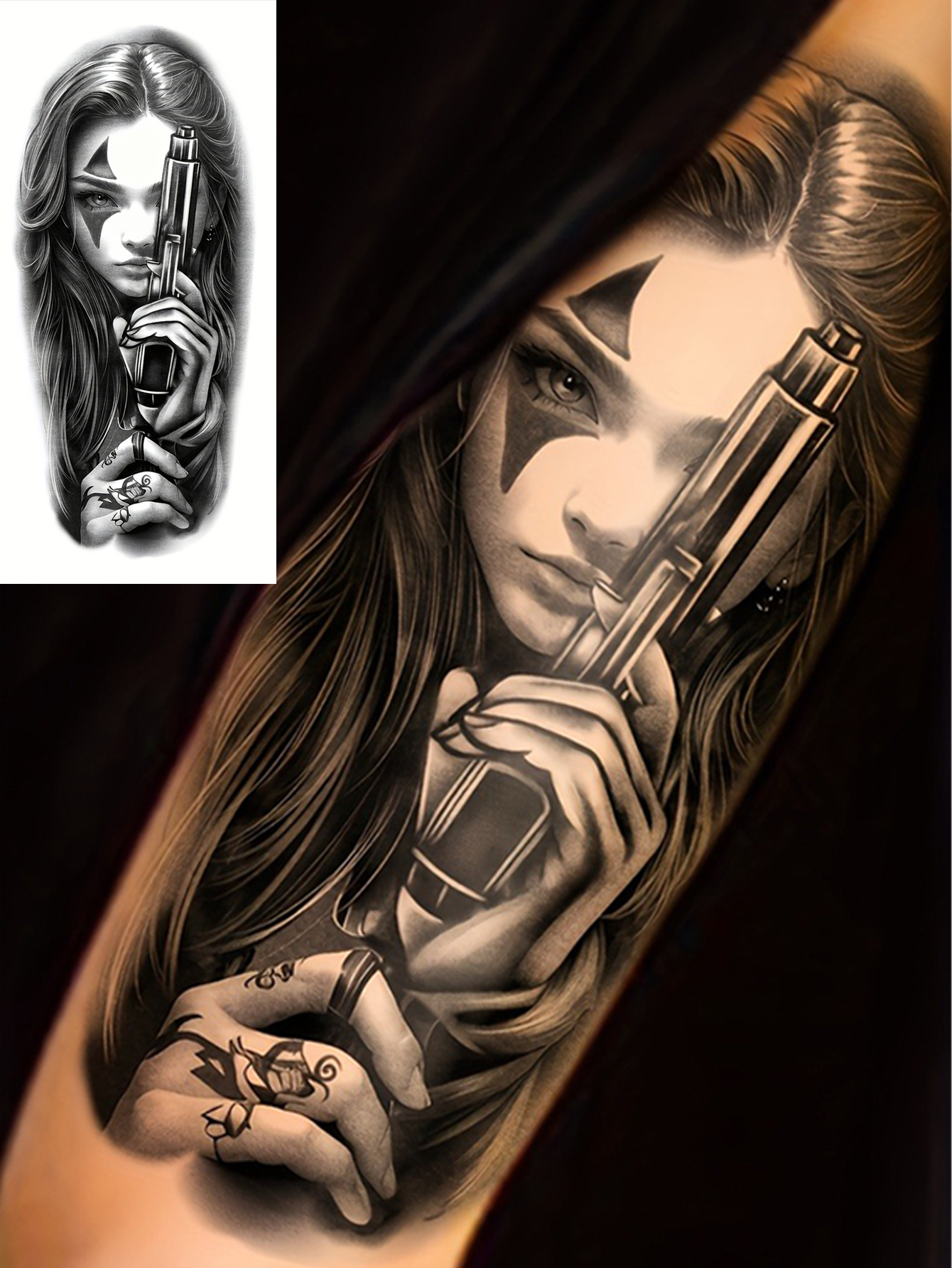 Black Gang Street Style Tattoo Sticker